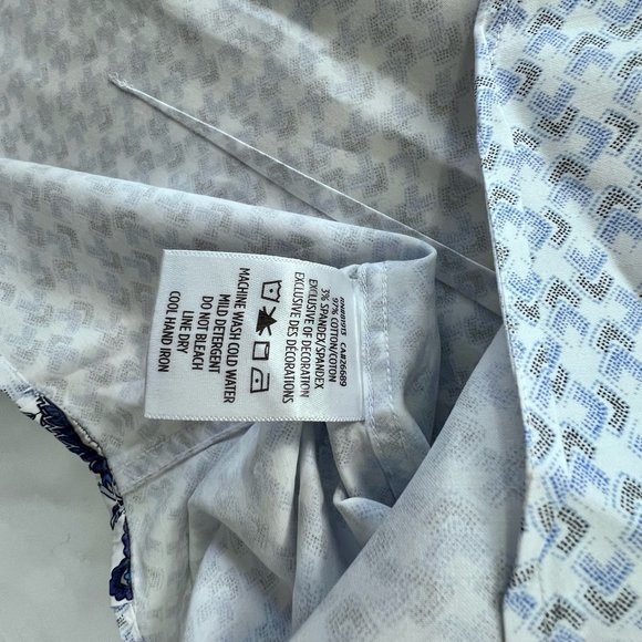 Robert Graham Modern Americana Men's 2XL Blue/Black Button Up Tailored Shirt - Picture 6 of 14